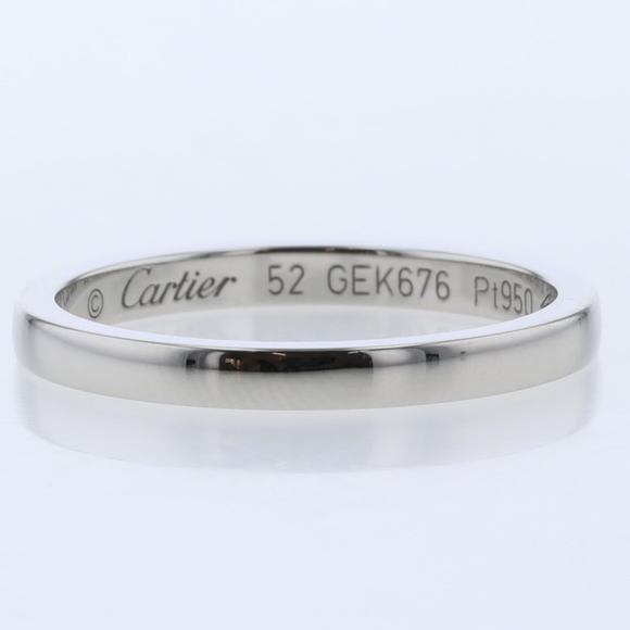 CARTIER Ring Ballerina Wedding Width Approximately 2.1mm Platinum PT950 No. 12 W - Picture 2 of 5